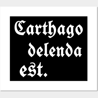 Official zuck Bucks Carthago Delenda Est Latin phrase Posters and Art